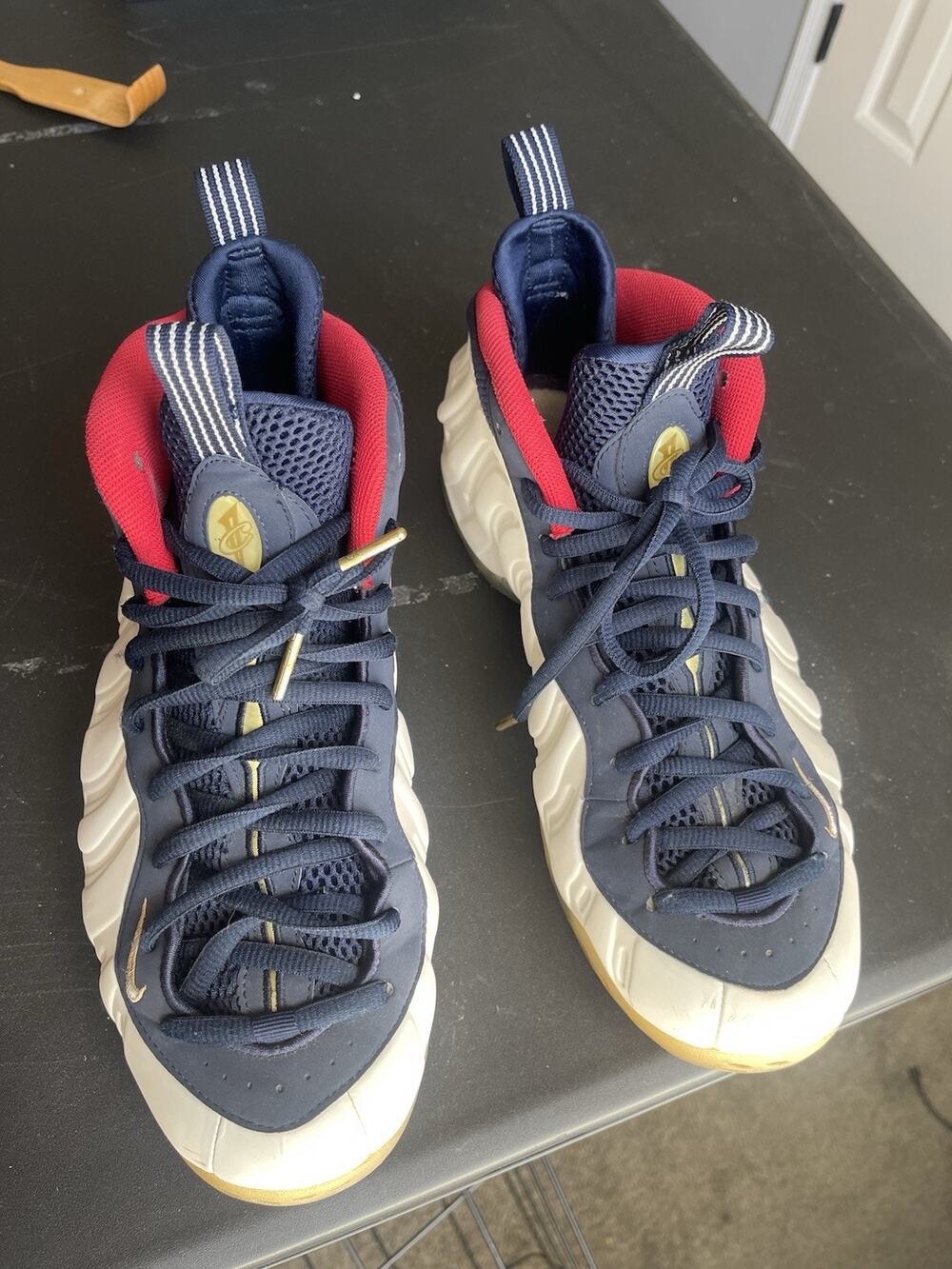 Nike Air Foamposite One PRM “Olympic” * Style: 575420-400 * White / Navy / Red